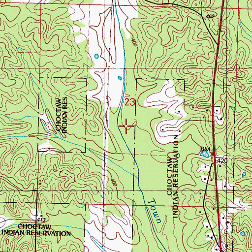 Topographic Map of Indian Agency Lake Dam, MS