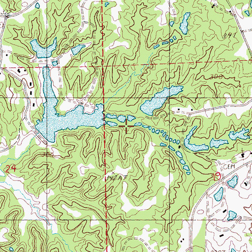 Topographic Map of Anderson Lake Dam, MS