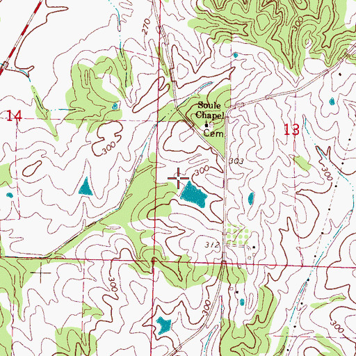 Topographic Map of C C Lord Lake Dam, MS
