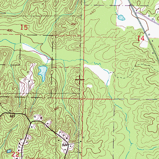 Topographic Map of Norman Johnson Lake Dam, MS