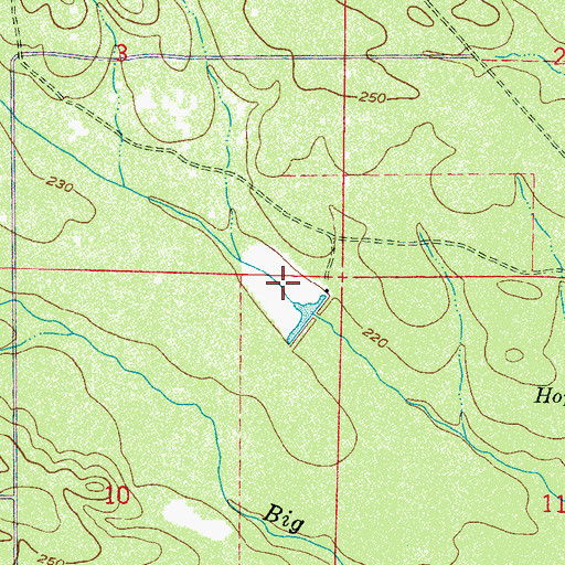 Topographic Map of Spinks Pond Dam, MS