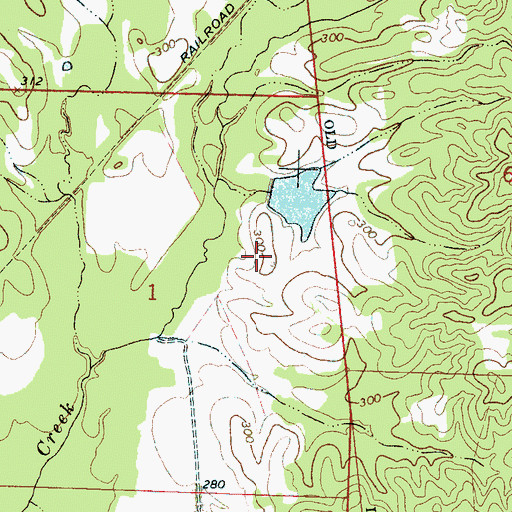Topographic Map of International Paper Lake Dam, MS