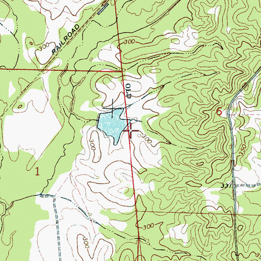 Topographic Map of Mansell Lake Dam, MS