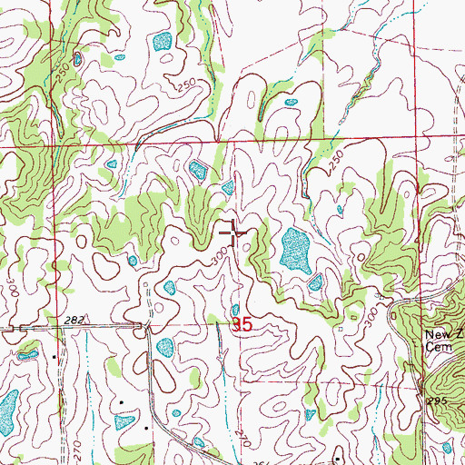 Topographic Map of Dixon Lake Dam, MS