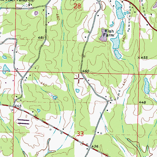 Topographic Map of Grover Willis Lake Dam, MS