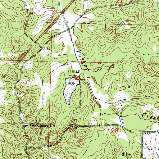 Topographic Map of David Kernop Lake Dam, MS
