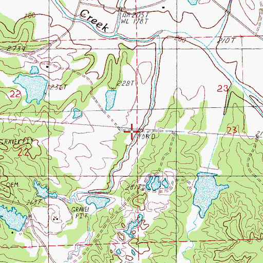 Topographic Map of Lear Lake Dam, MS