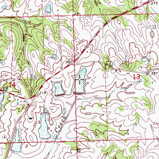 Topographic Map of Swayze Lake Dam, MS