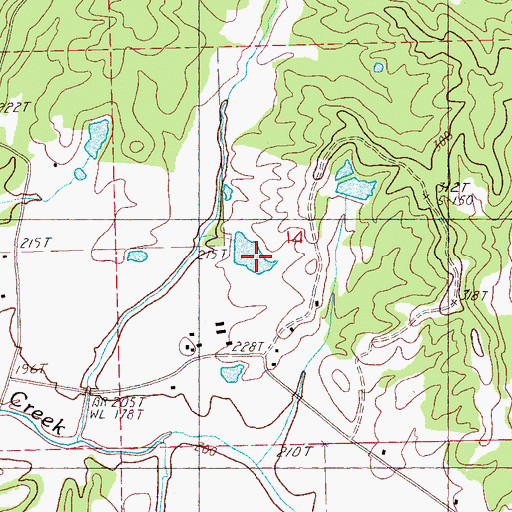 Topographic Map of Piney Watershed Y-38-33 Dam, MS