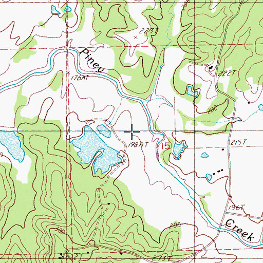 Topographic Map of Fouche Lake Dam, MS