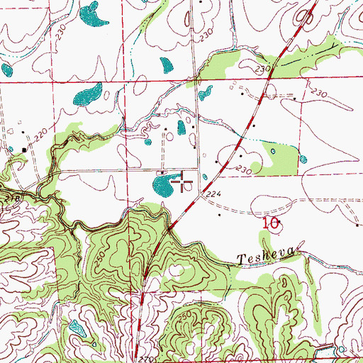 Topographic Map of O Reilly Pond Dam, MS