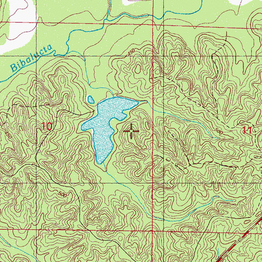 Topographic Map of Molpus Lumber Company Lake Dam, MS