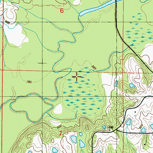 Topographic Map of Jim Hudgins Pond Dam, MS