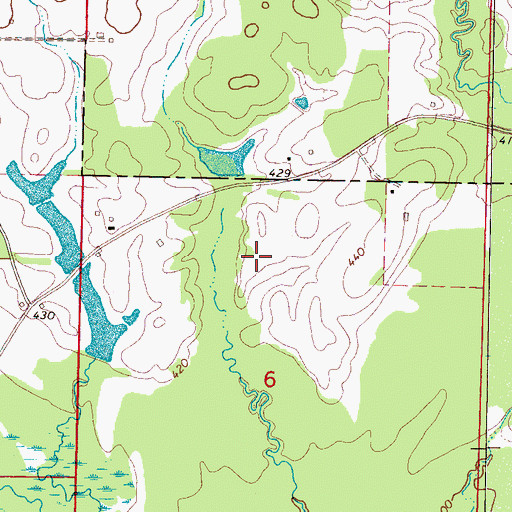 Topographic Map of R Baskin Lake Dam, MS