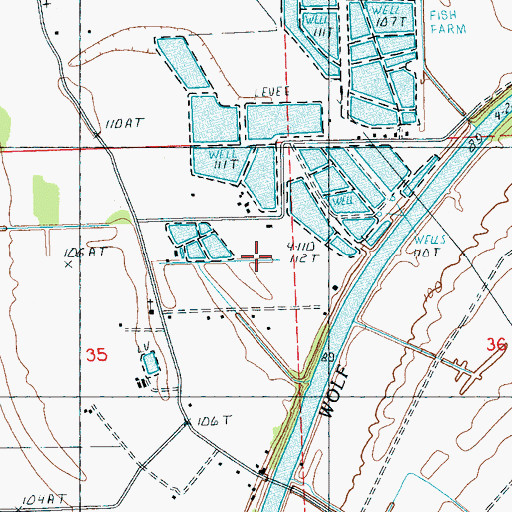 Topographic Map of Jack Williamson Pond Dam, MS