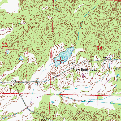 Topographic Map of Smithson Lake Dam, MS