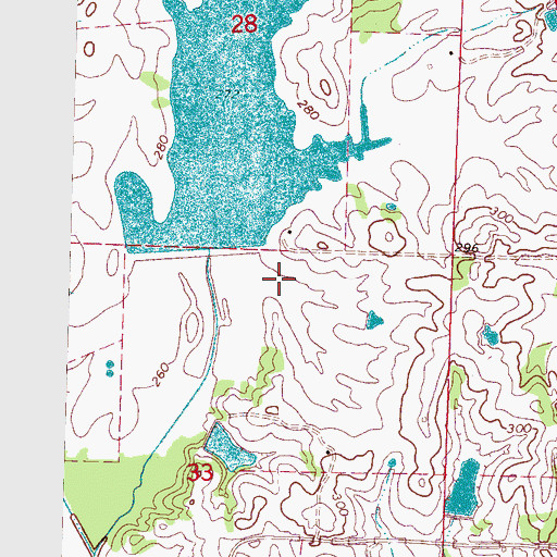 Topographic Map of Tackett Watershed 9 Dam, MS