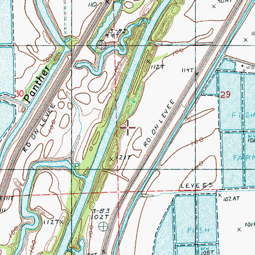 Topographic Map of Simmons Lake Dam, MS