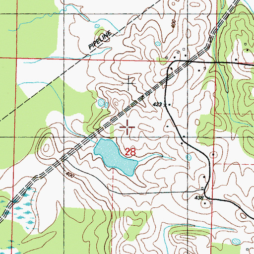 Topographic Map of Chipley Lake Dam, MS