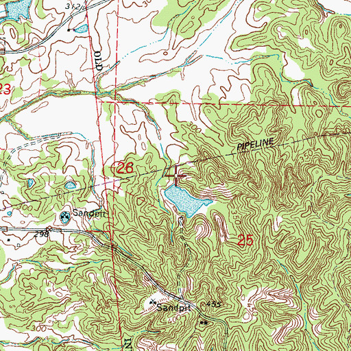 Topographic Map of Francis Lake Dam, MS
