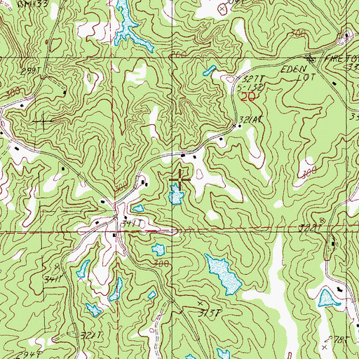 Topographic Map of Johnston Lake Dam, MS