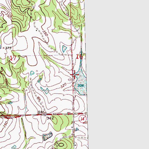 Topographic Map of Tackett Watershed 11 Dam, MS