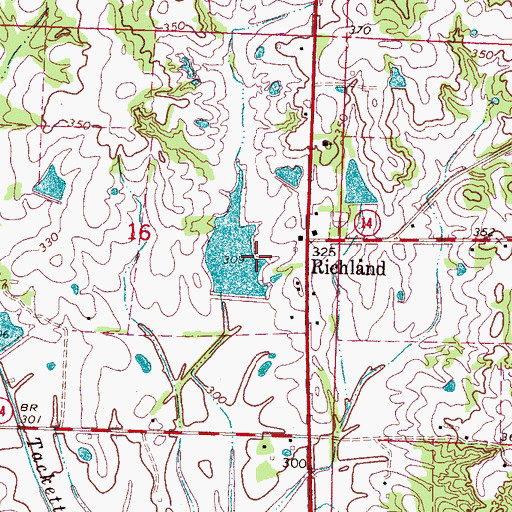 Topographic Map of Mississippi No Name 30 Dam, MS