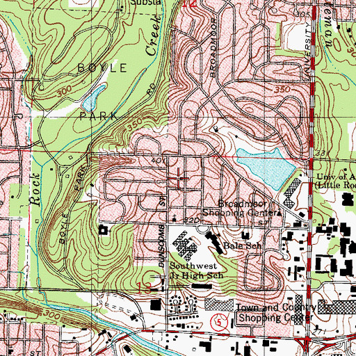 Topographic Map of Community Bible Church, AR