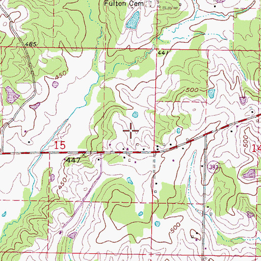 Topographic Map of Mississippi No Name 58 Dam, MS