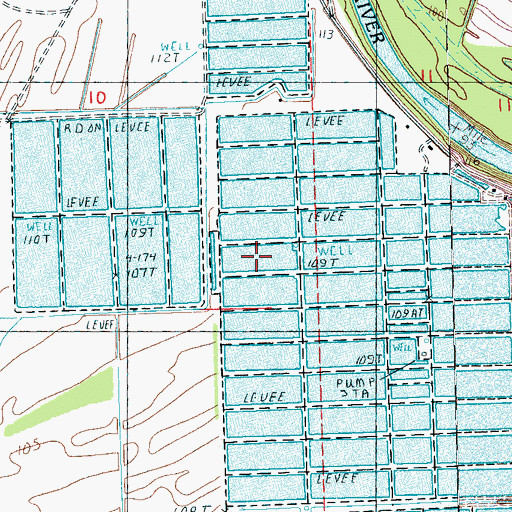 Topographic Map of Henderson Catfish Ponds Dam, MS