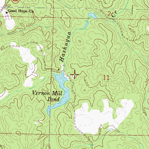 Topographic Map of Boys Ranch Lake Dam, MS