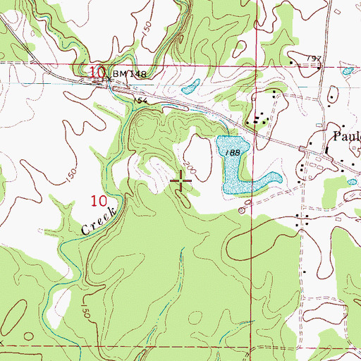 Topographic Map of Minor Lake Dam, MS