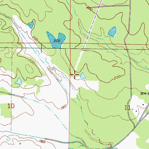 Topographic Map of Anderson Lake Dam, MS