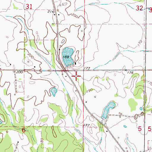 Topographic Map of Sellers Lake Dam, MS