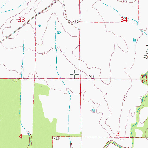 Topographic Map of Walker Lake Dam, MS