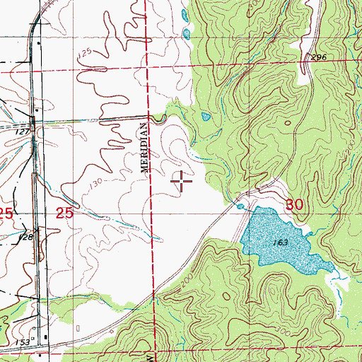 Topographic Map of Black Watershed Y-36-48 Dam, MS