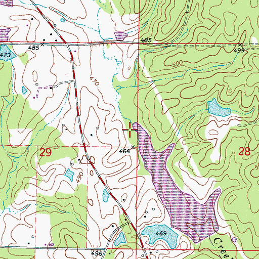 Topographic Map of Tallahaga Creek Watershed Structure 13 Dam, MS