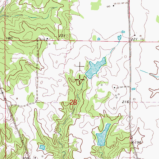Topographic Map of Avery Lake Dam, MS