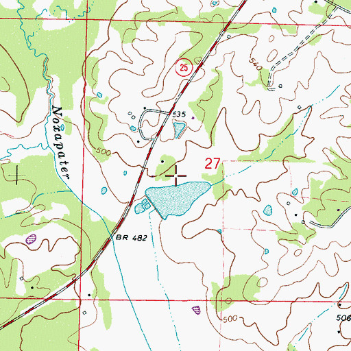 Topographic Map of Mitchell Lake Dam, MS