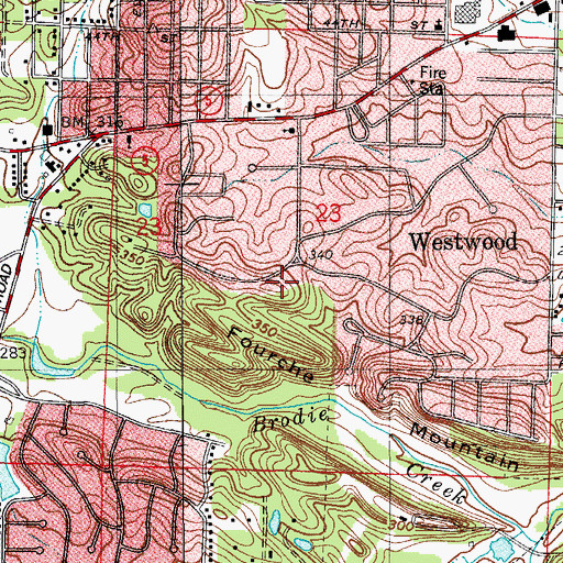 Topographic Map of Cosmopolitan Word of Faith Church, AR