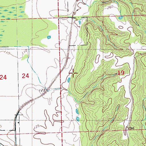 Topographic Map of Black Watershed Y-36-50 Dam, MS