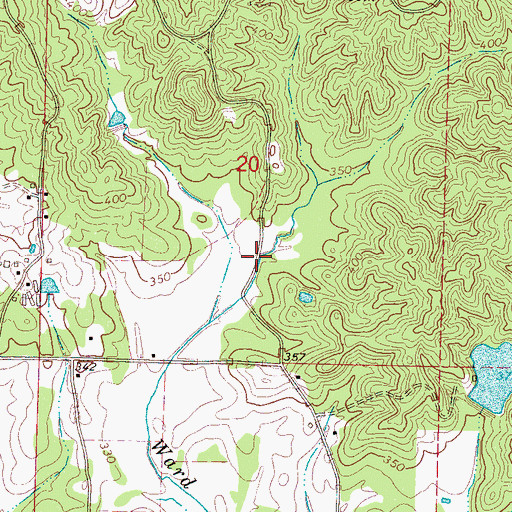 Topographic Map of Long Creek Structure Number 7 Dam, MS