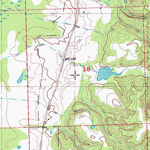 Topographic Map of Black Watershed Y-36-49 Dam, MS