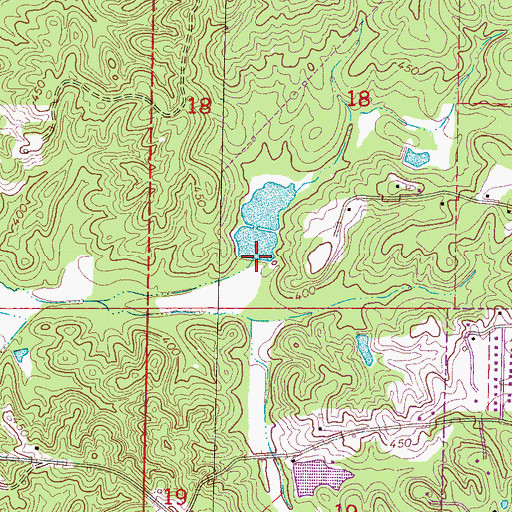 Topographic Map of Bailey Lake Dam, MS