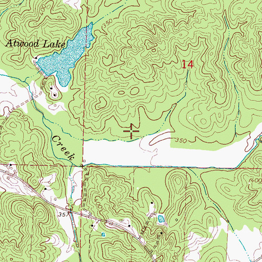 Topographic Map of Bailey Atwood Lake Dam, MS