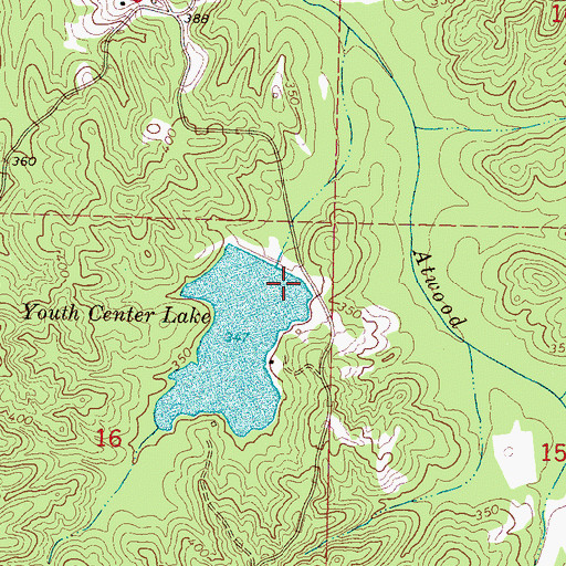 Topographic Map of Mississippi No Name 6 Dam, MS