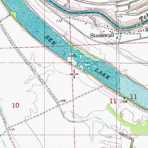 Topographic Map of Bobby Thompson Lake Dam, MS