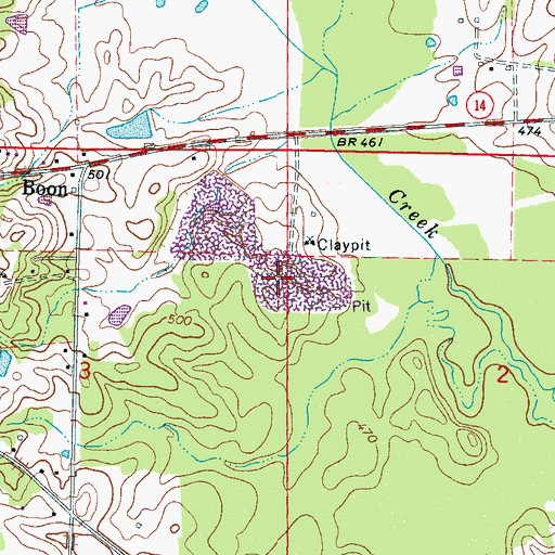 Topographic Map of Reed Lake, MS