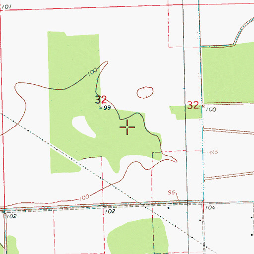 Topographic Map of B G Janous Pond Dam, MS