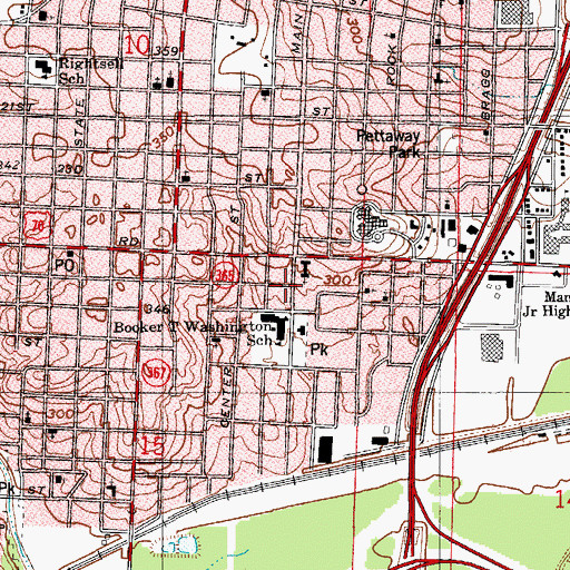 Topographic Map of Crossroads Shopping Center, AR